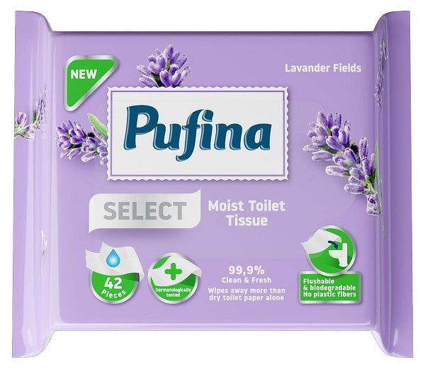 Pufina select hartie igienica umeda lavanda - Elcadis Pro