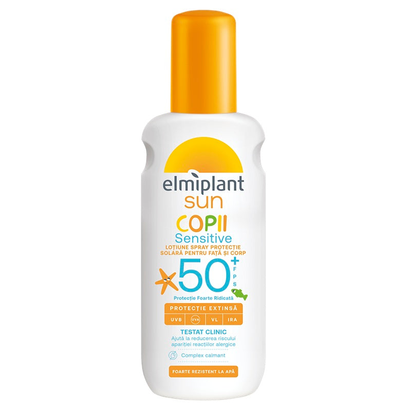Lotiune solara spray pentru copii Elmiplant Sun Sensitive SPF 50+, 200ml - Elmiplant Plaja
