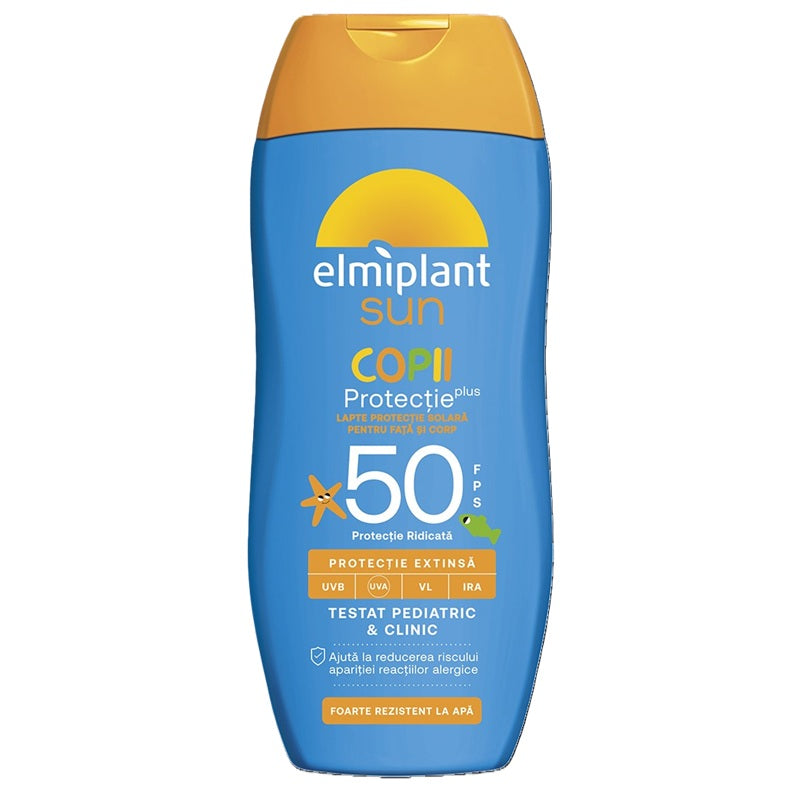 Lapte solar pentru copii Elmiplant Sun SPF 50, 200ml - Elmiplant Plaja