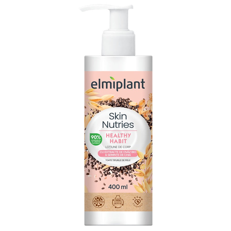 Lotiune corp extr. ovaz bio & sem. chia 400ml - Elmiplant