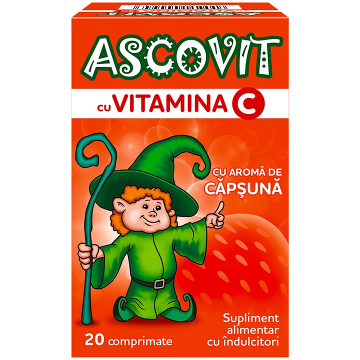 Ascovit capsuni 100mg 20cpr - Hipocrate