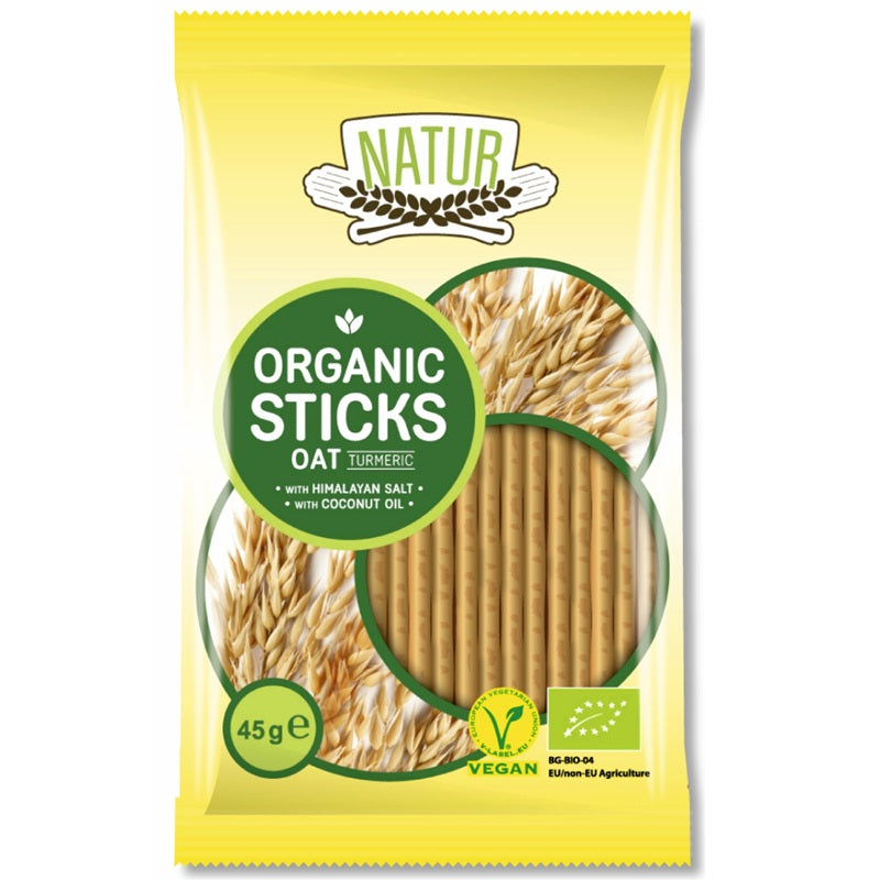 Natur eco sticks din ovaz cu turmeric 45gr - Everbio