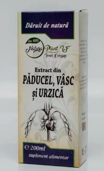 Extract din paducel, vasc si urzica 200ml - Natura Plant Poieni