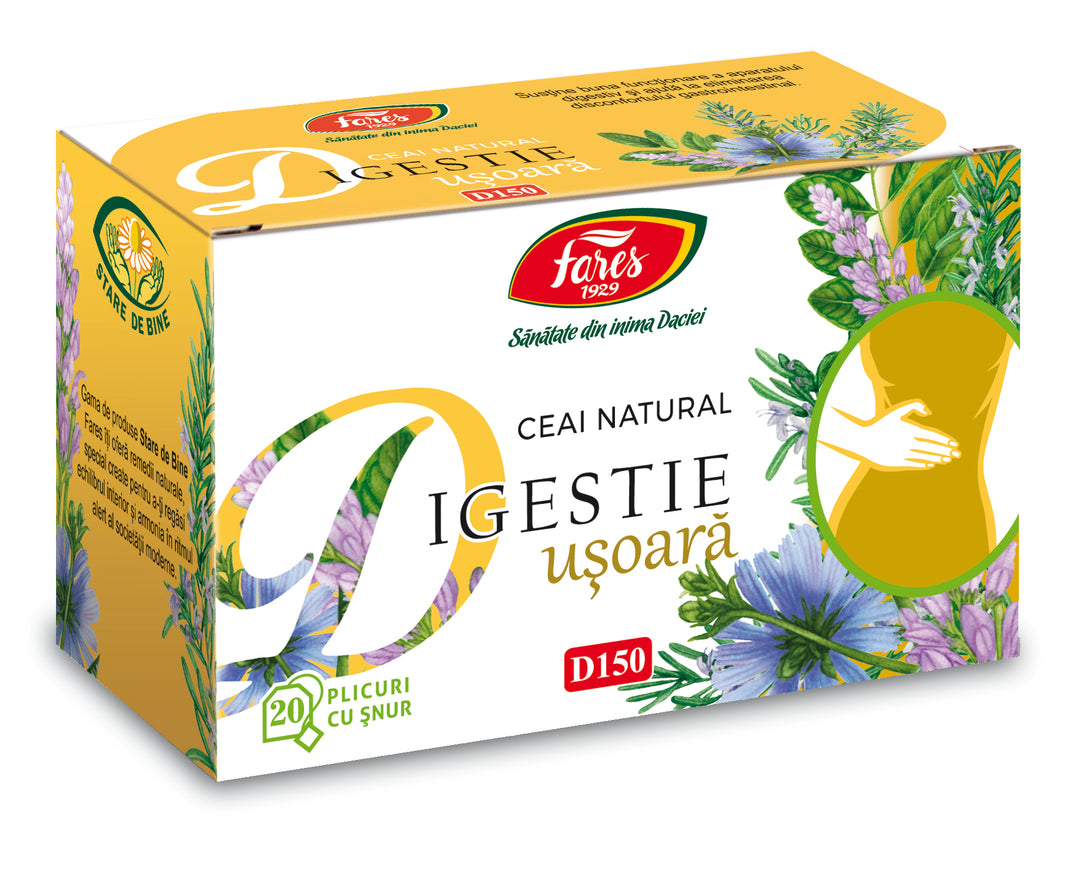 Ceai pentru digestie usoara d150 1,5gr*20dz snur - Fares