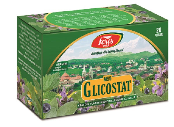 Ceai glicostat m95 1,5gr*20dz - Fares