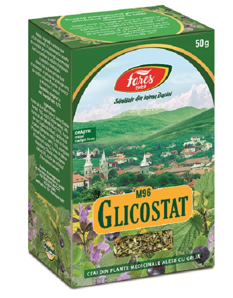 Ceai glicostat m96 50gr - Fares