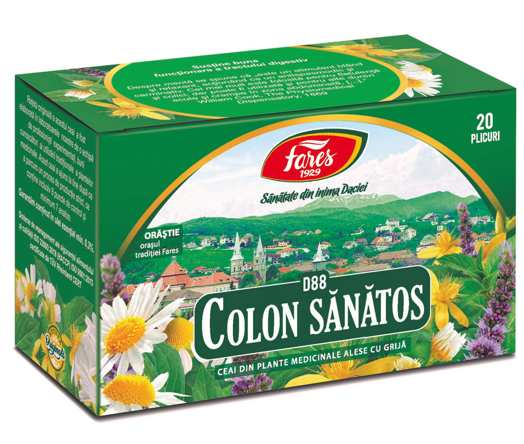 Ceai pentru curatarea colonului d83 1,5gr*20dz - Fares