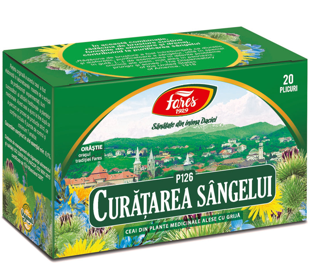 Ceai pentru curatarea sangelui p126 1,5gr*20dz - Fares