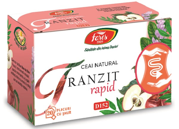 Ceai pentru tranzit rapid 1,5gr*20dz - Fares