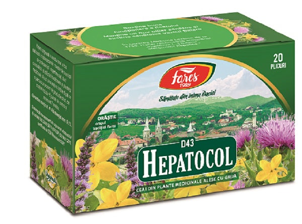 Ceai hepatocol d43 1,5gr*20dz - Fares
