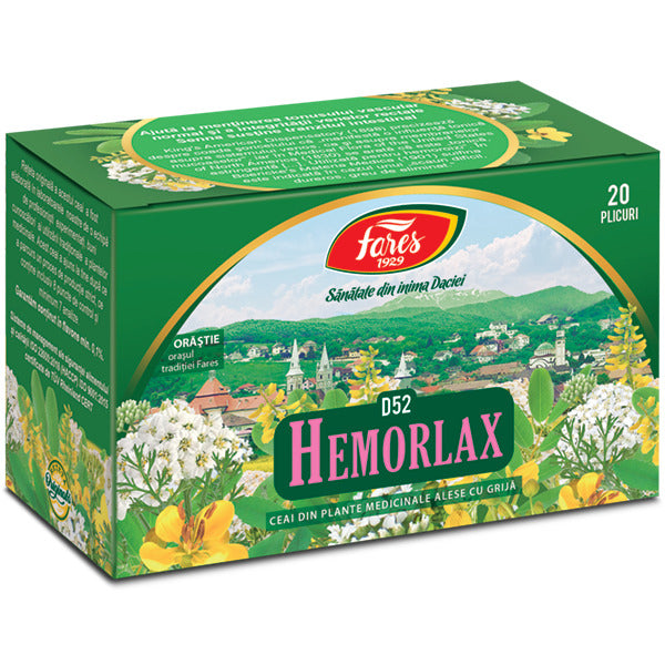 Ceai hemorlax d52 1,8gr*20dz - Fares