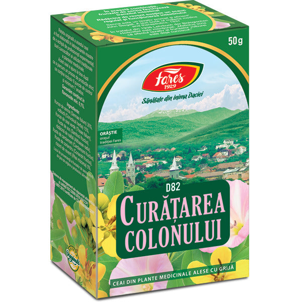 Ceai pentru curatarea colonului d82 50gr - Fares