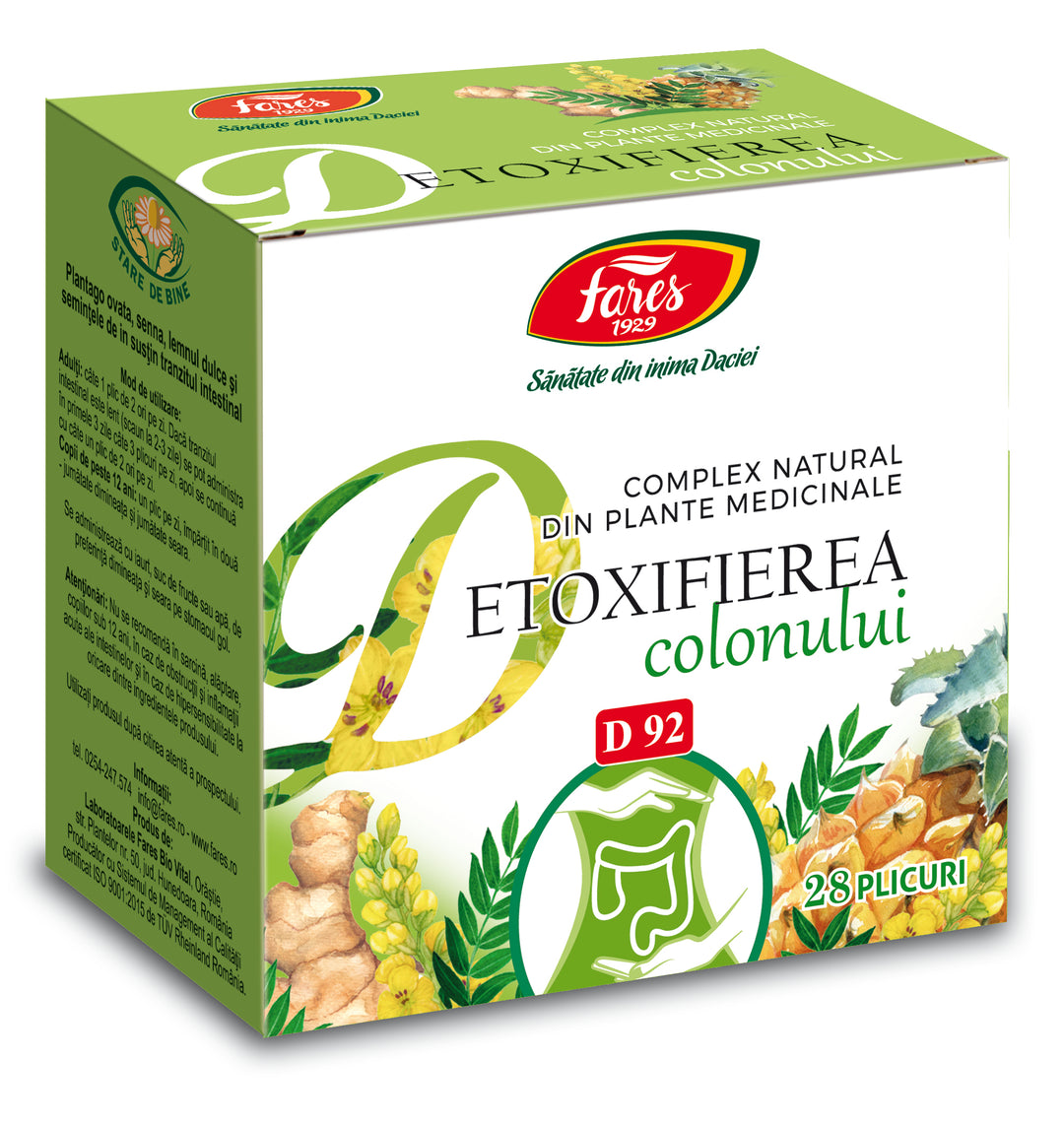 Detoxifierea colonului d92 6gr*28dz - Fares