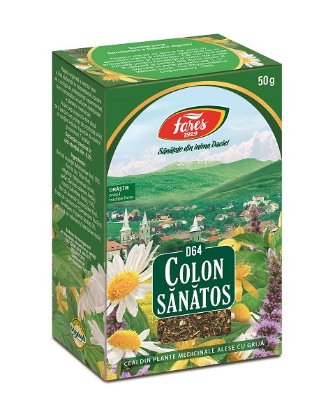 Ceai pentru colon sanatos d64 50gr - Fares