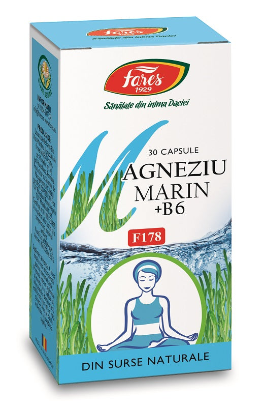 Magneziu marin+b6 f178 30cps - Fares