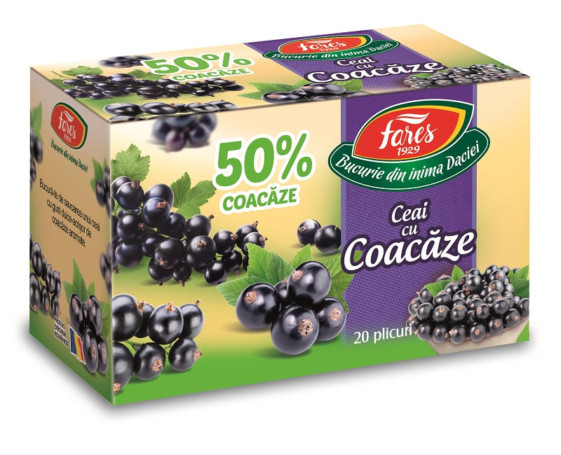 Ceai cu coacaze 50% 2gr*20dz - Fares