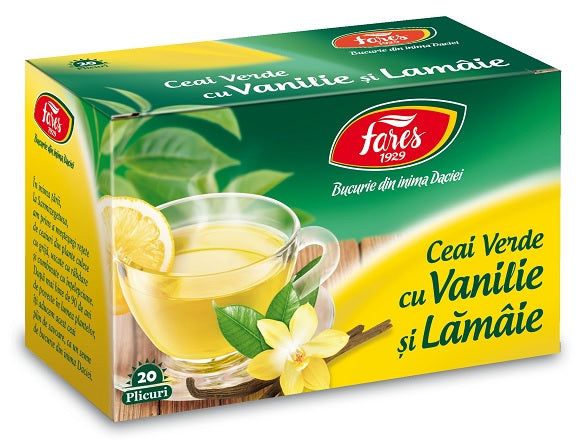 Ceai verde cu vanilie si lamaie 1,5gr*20dz - Fares