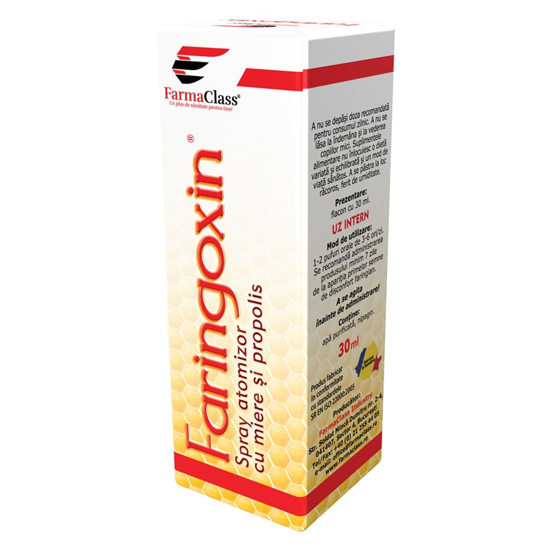 Faringoxin spray miere&prop.30ml - Farma Class