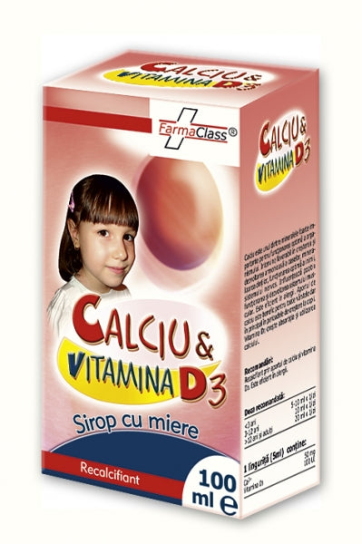 Sirop calciu & vit d3 100ml - Farma Class
