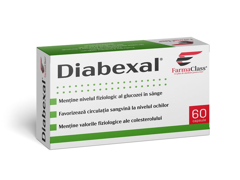 Diabexal (60 capsule) – Farma Class - Momordica, dud negru, afin, mesteacăn, urzică, zinc