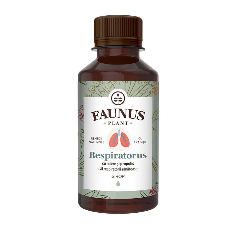 Sirop respiratorus cu miere si propolis 200ml - Faunus Plant