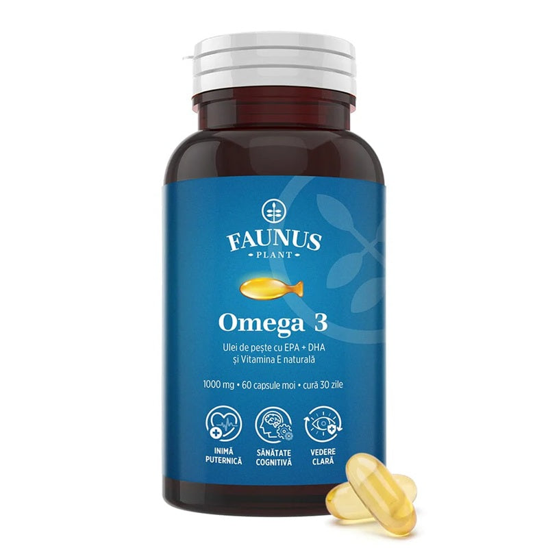 Omega 3 1000mg, 60 capsule moi - Faunus Plant