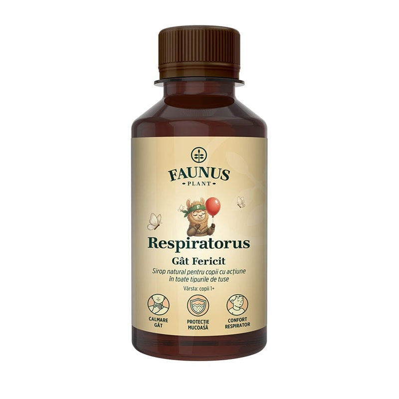Sirop Respiratorus Gat Fericit pentru copii, 200ml - Faunus Plant