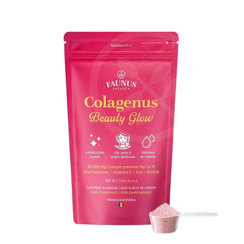 Colagen Hidrolizat Pudră Colagenus Beauty Glow, 325g – FAUNUS PLANT