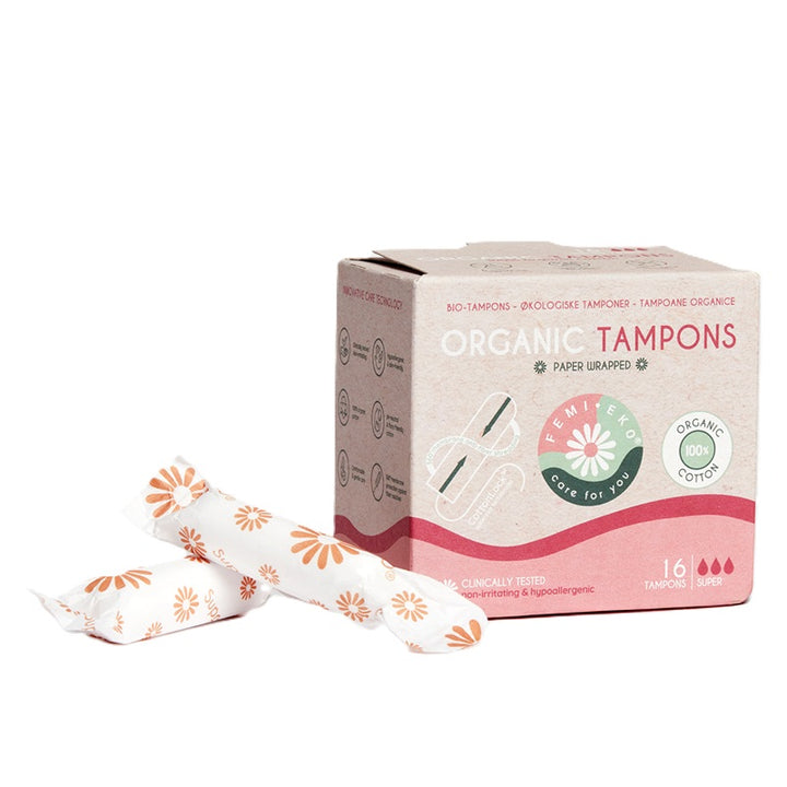 Tampoane organice Super 16 buc - FemiEko
