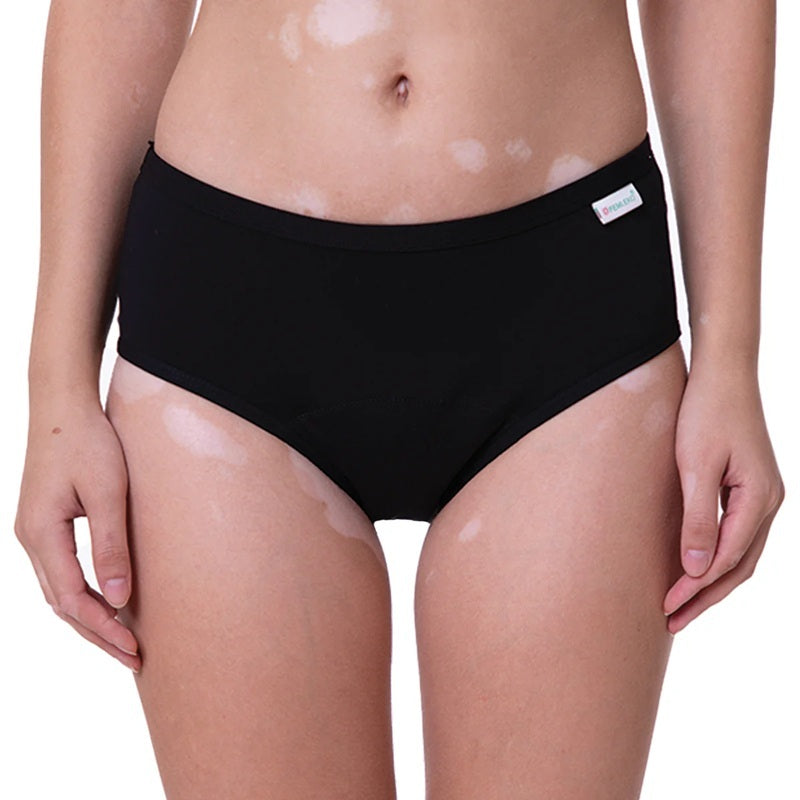 Chiloti menstruali absorbtie mare Hipster Ida negru - FemiEko