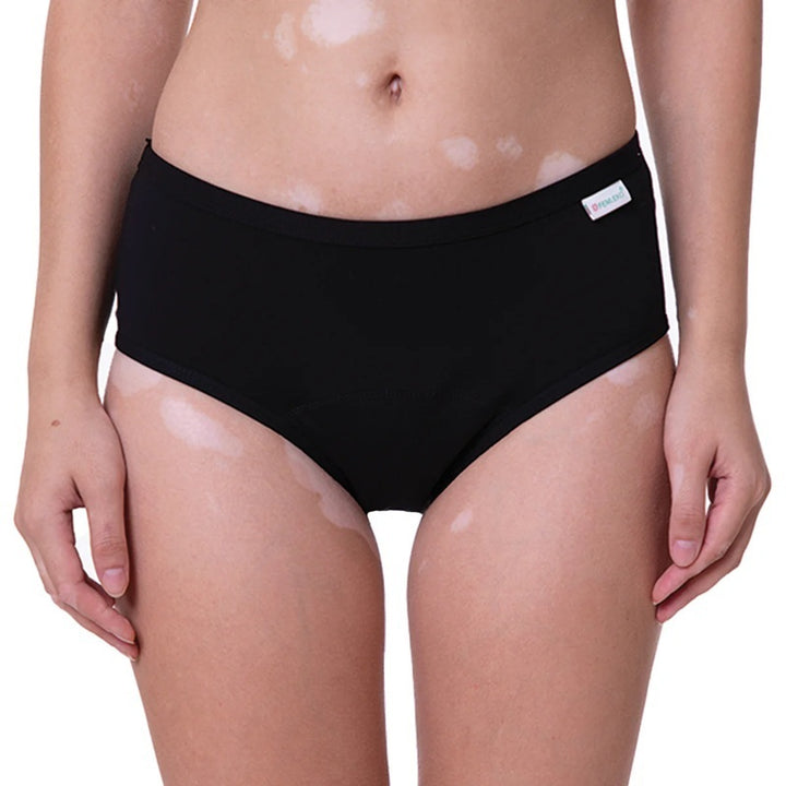 Chiloti menstruali absorbtie mare Hipster Ida negru - FemiEko