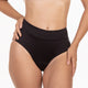 Slip menstrual pentru inot, protectie UV30+ absorbtie moderata talie inalta Kaia negru - FemiEko