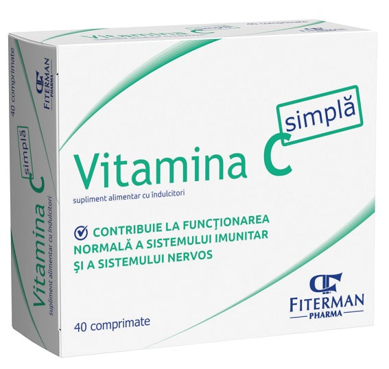 Vitamina C Simpla 180 mg, 40 comprimate-FITT.00278
