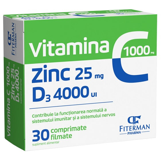 Vitamina c + zinc + d3 4000 ui 30cpr - Fiterman Pharma