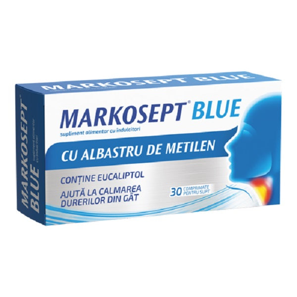 Markosept blue albastru metilen 30cpr de supt - Fiterman Pharma
