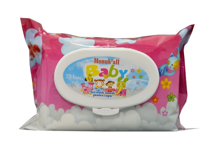 Servetele umede cu capac 72buc pink - Flm Group
