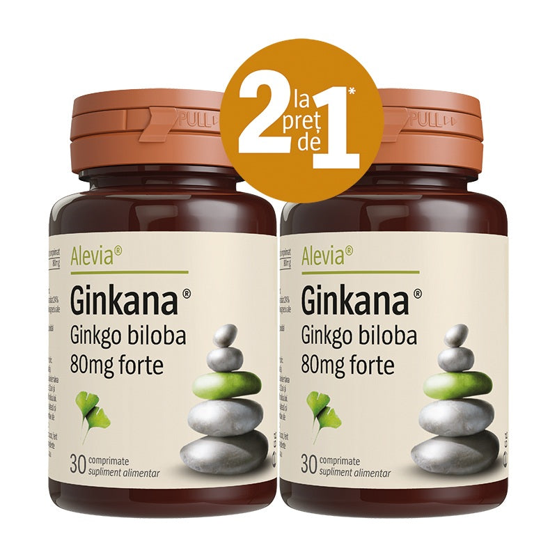 Ginkana ginkgo biloba forte 80mg 2*30cpr pch - Alevia
