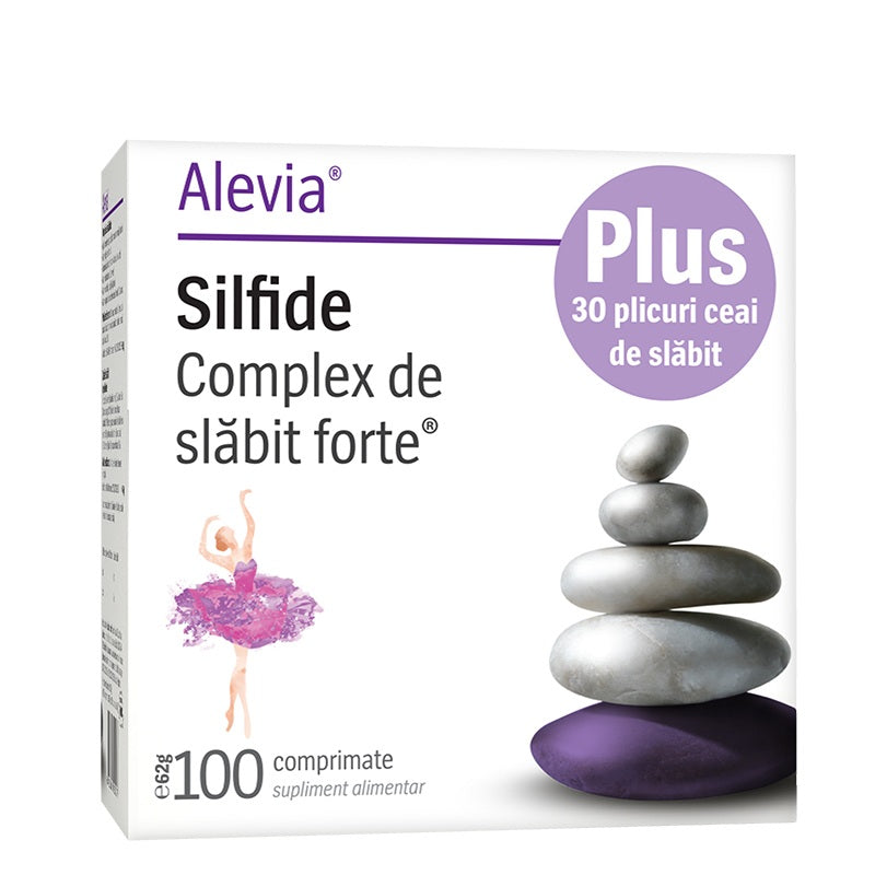 Complex slabit f.100cpr(silfide)+ceai slabit 30dz pch - Alevia