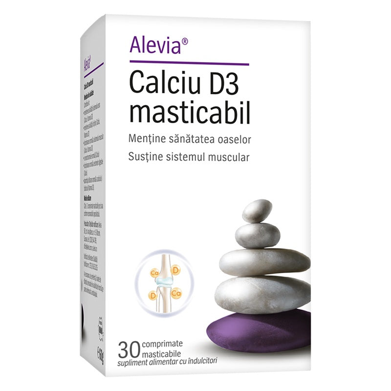 Calciu d3 masticabil 30cpr - Alevia