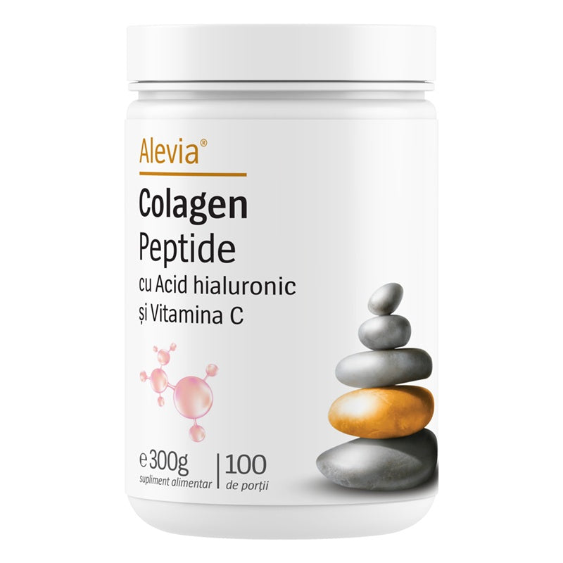 Colagen peptide cu acid hialuronic si vitamina c 300gr - Alevia