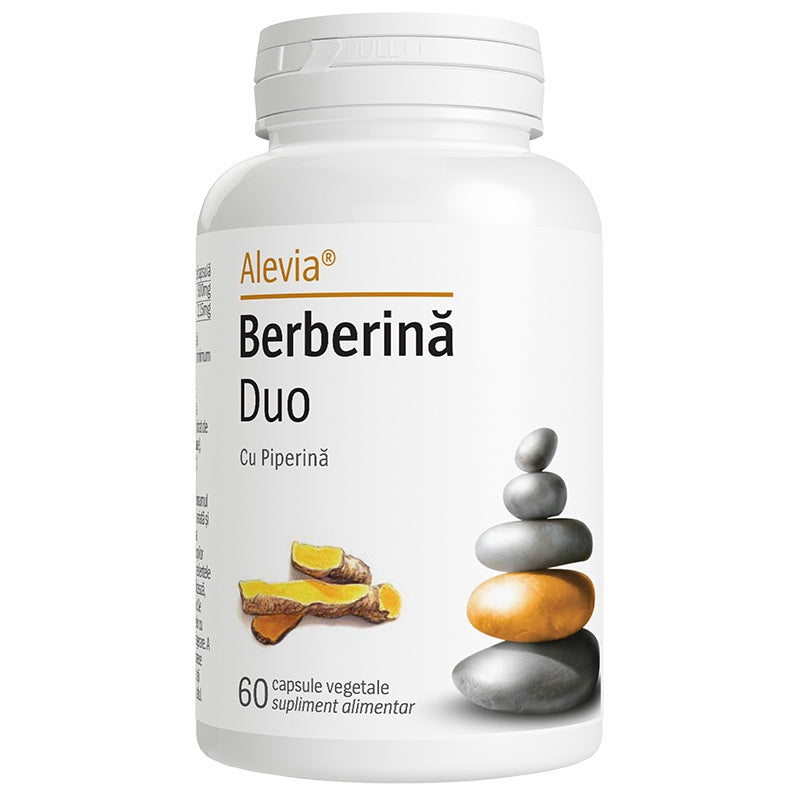 Berberina duo cu piperina 60cps vegetale - Alevia