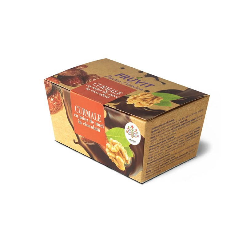 Curmale cu miez de nuca in ciocolata neagra 150gr - Fruvit