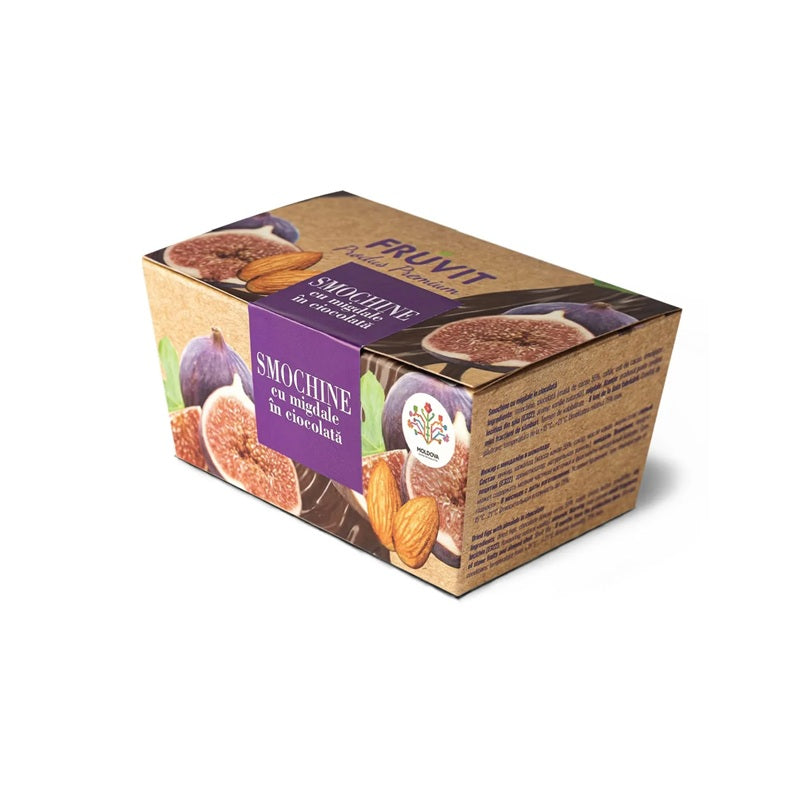 Smochine cu migdale in ciocolata neagra 150gr - Fruvit