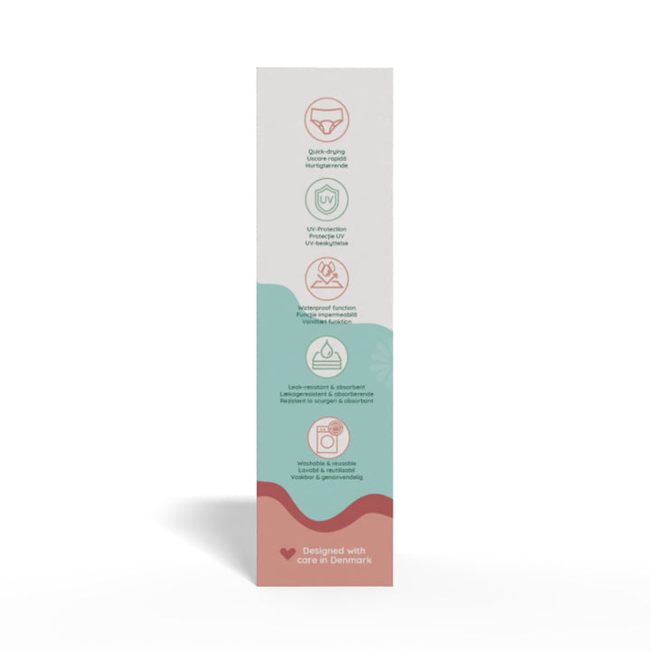 Slip menstrual protectie UV30+ absorbtie moderata Galaxy violet - FemiEko