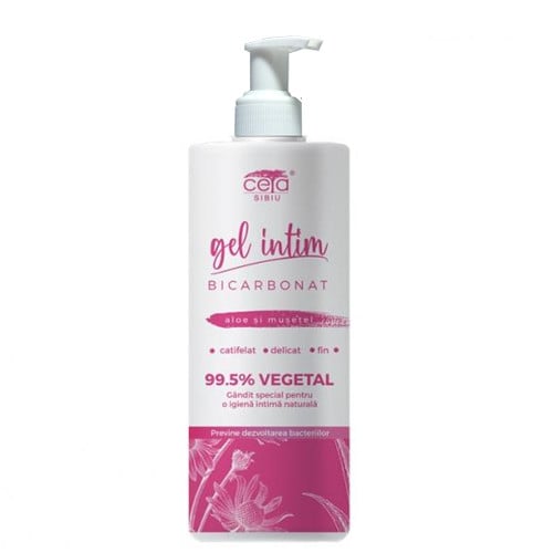 Gel intim 99.5%  vegetal cu bicarbonat -pompita 200ml - Ceta