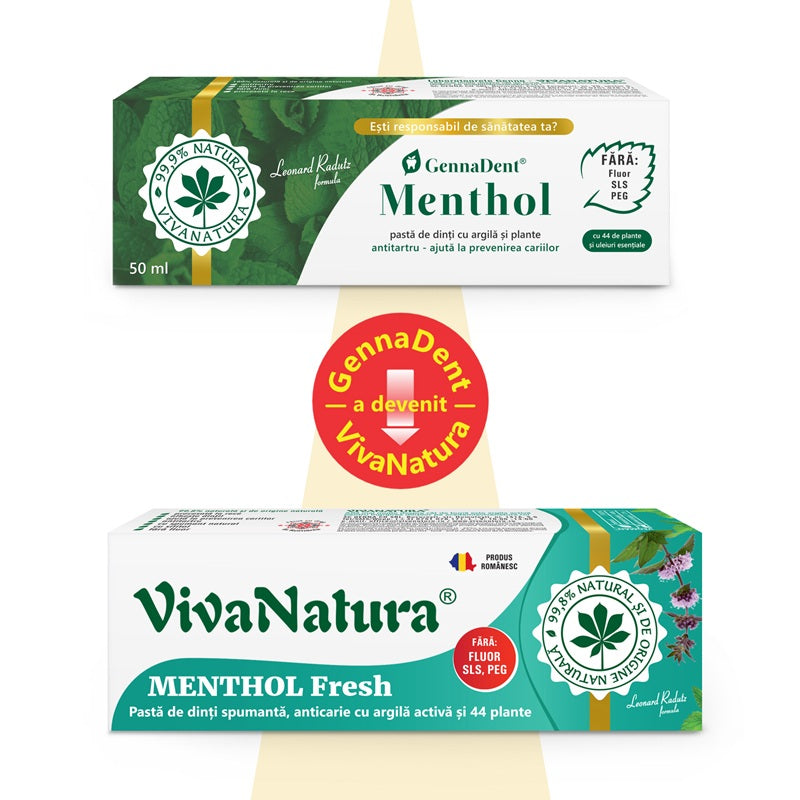 Pasta dinti menthol fresh 50ml - Vivanatura