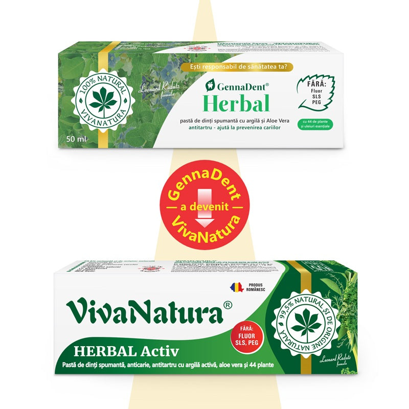 Pasta dinti herbal activ 50ml - Vivanatura