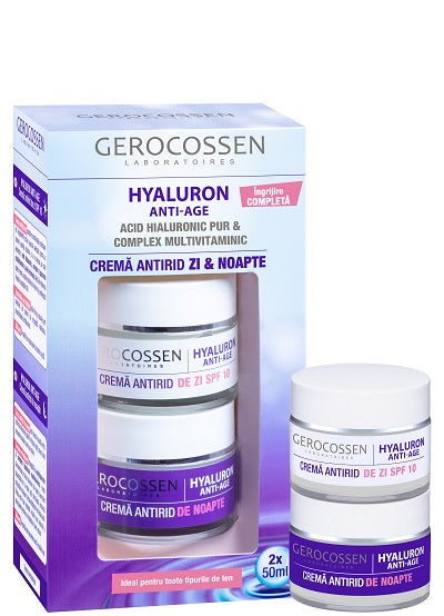 Hyaluron-set crema antirid zi&noapte 50ml - Gerocossen