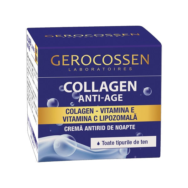 Collagen-crema antirid noapte t. t. ten 50ml - Gerocossen
