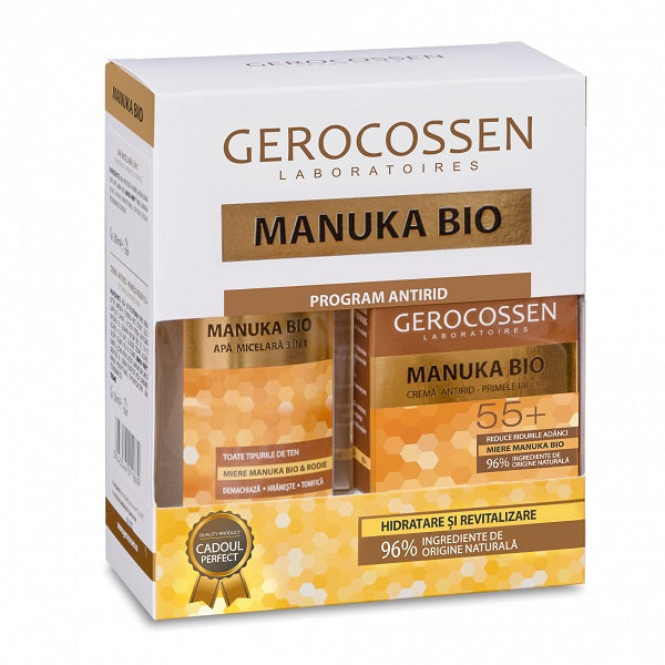 Set cadou manuka bio (cr.ant.55+apa mic. cadou) - Gerocossen